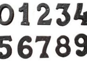 NUMEROS RESIDENCIALES NEGRO C/U