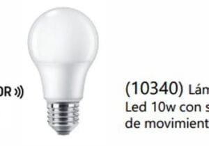 LAMPARA LED C/SENSOR Y FOTOCELULA 10W FRIA TBC