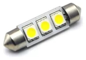 LED ( 12 ) BCO. 3 P. TUBULAR 12V.